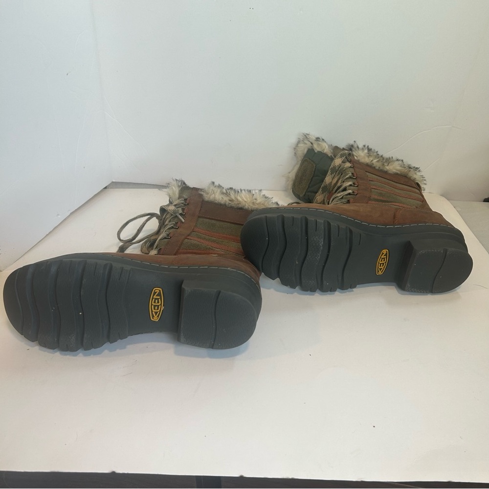 KEEN WapatoTall Waterproof Lace up insulated Brown Suede Boots Women Sz.8.5 NWOT - Picture 5 of 10